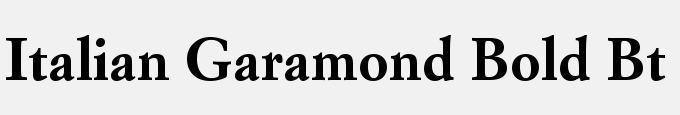 Italian Garamond Bold BT