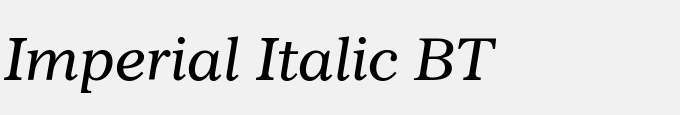Imperial Italic BT