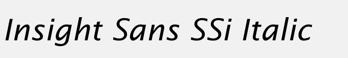 Insight Sans SSi Italic