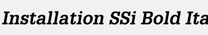 Installation SSi Bold Italic