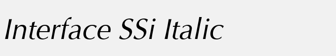 Interface SSi Italic