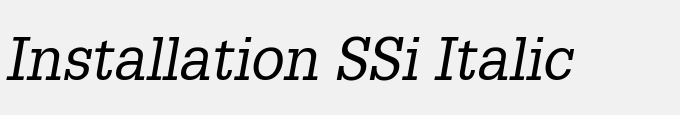 Installation SSi Italic