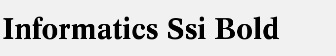Informatics SSi Bold