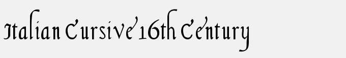 Italian Cursive, 16th Century