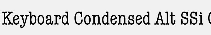 Keyboard Condensed Alt SSi Condensed Alternate