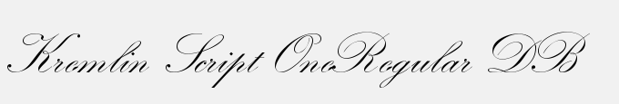 Kremlin Script One-Regular DB