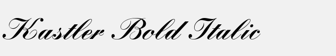 Kastler Bold Italic