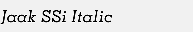 Jaak SSi Italic