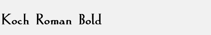 Koch Roman Bold