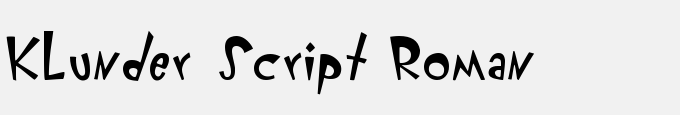 Klunder Script Roman