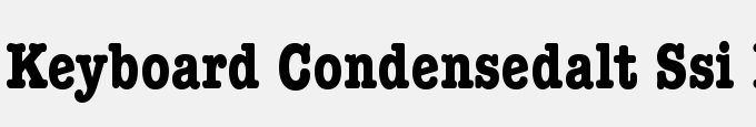 Keyboard Condensed Alt SSi Bold Condensed Alternate