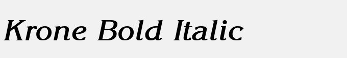Krone Bold Italic