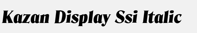 Kazan Display Ssi Italic