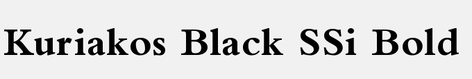 Kuriakos Black SSi Bold