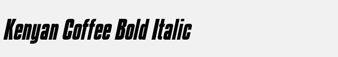 Kenyan Coffee Bold Italic