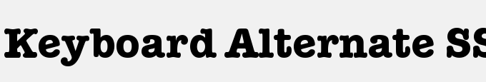 Keyboard Alternate SSi Bold Alternate