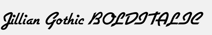 Jillian Gothic BOLDITALIC