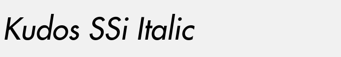 Kudos SSi Italic