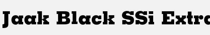 Jaak Black SSi Extra Bold