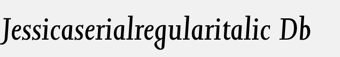 Jessica-Serial-Regular Italic DB