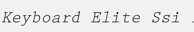 Keyboard Elite SSi Italic