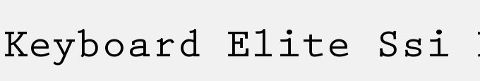 Keyboard Elite SSi Bold