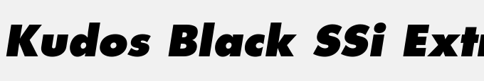 Kudos Black SSi Extra Bold Italic
