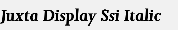 Juxta Display Ssi Italic