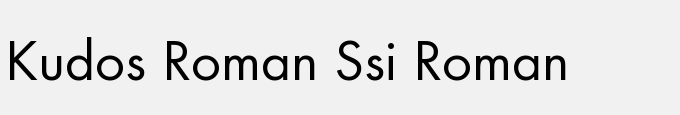Kudos Roman Ssi Roman