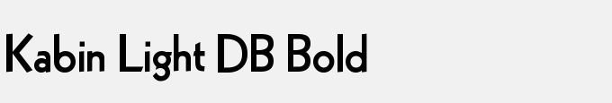 Kabin Light DB Bold