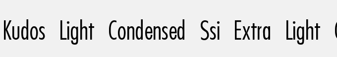 Kudos Light Condensed SSi Extra Light Condensed