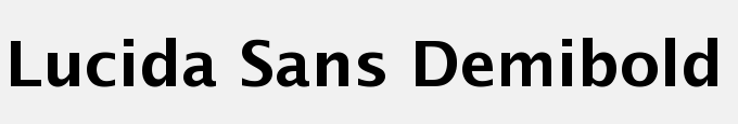 Lucida Sans Demibold Roman