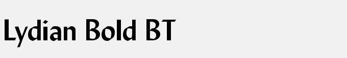 Lydian Bold BT