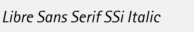 Libre Sans Serif SSi Italic
