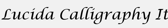 Lucida Calligraphy Italic