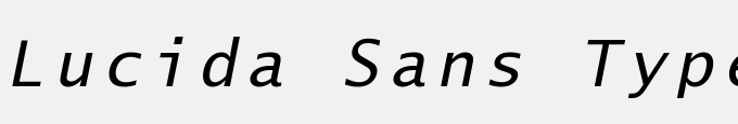 Lucida Sans Typewriter Oblique