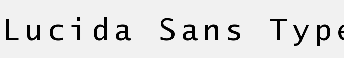 Lucida Sans Typewriter Regular