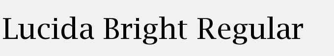 Lucida Bright Regular
