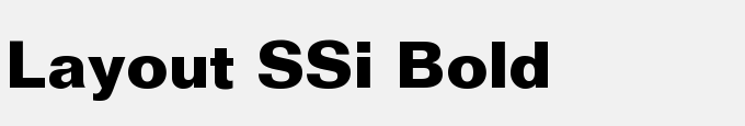 Layout SSi Bold