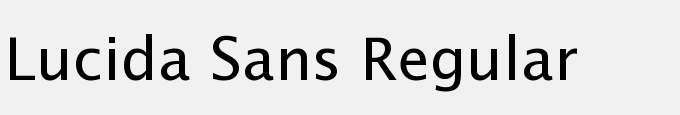 Lucida Sans Regular