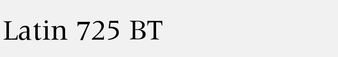 Latin 725 BT