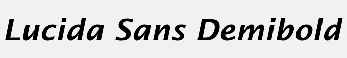 Lucida Sans Demibold Italic