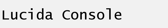 Lucida Console