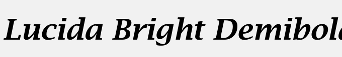 Lucida Bright Demibold Italic