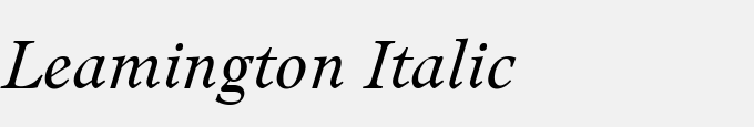 Leamington Italic