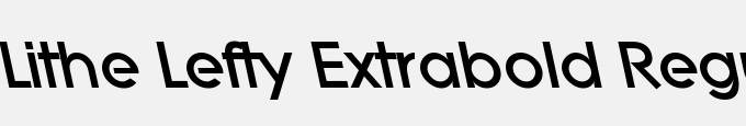 Lithe Lefty Extrabold Regular