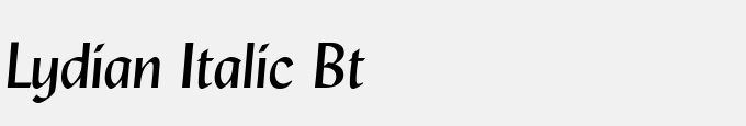 Lydian Italic BT