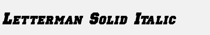 Letterman Solid Italic