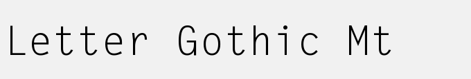 Letter Gothic MT