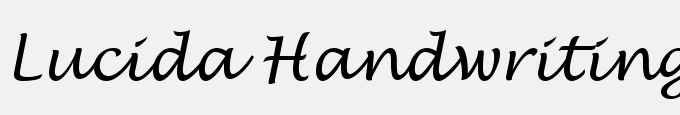 Lucida Handwriting Italic